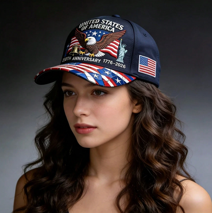 United States 250th Anniversary 3D Print - Street Style Visor Hat