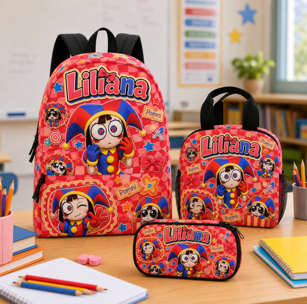 Custom Pastel Carnival School Set