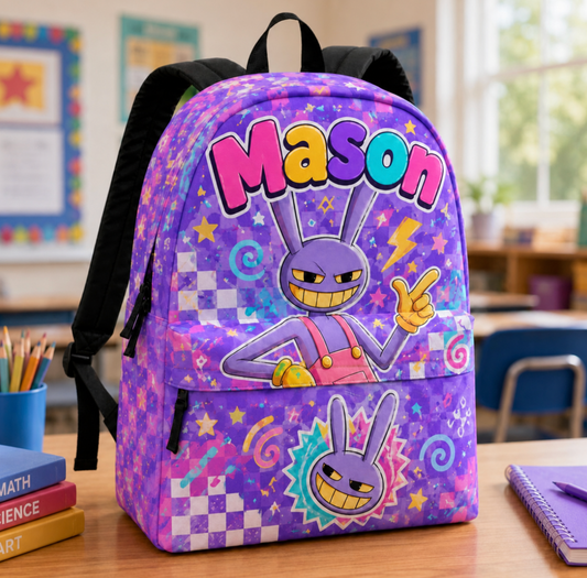 Custom Purple Bunny Backpack