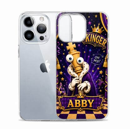 Personalized Royal Circus King Clear Phone Case