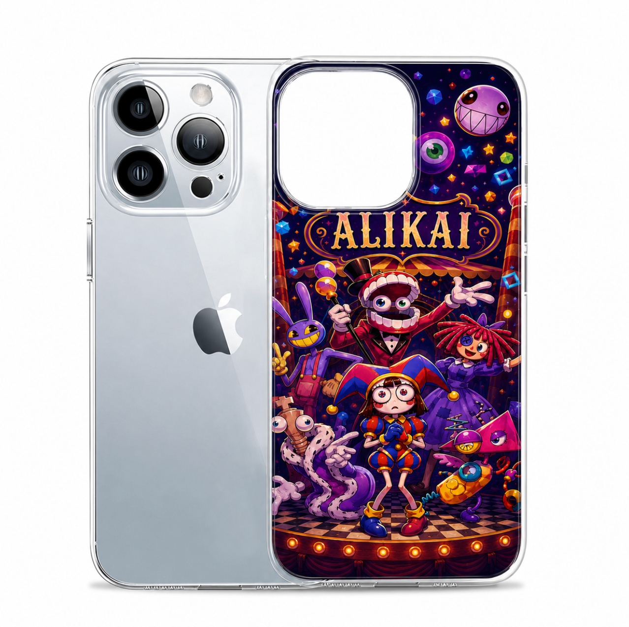 Personalized Circus Cast Spotlight Clear Phone Case