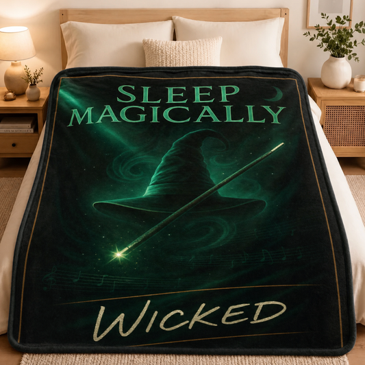 Sleep Magically Emerald Witch Hat Blanket