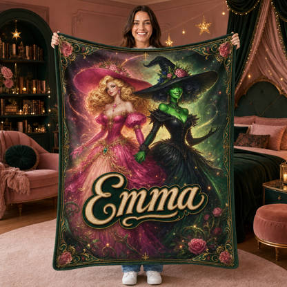 Custom Magical Witch and Princess Friendship Blanket