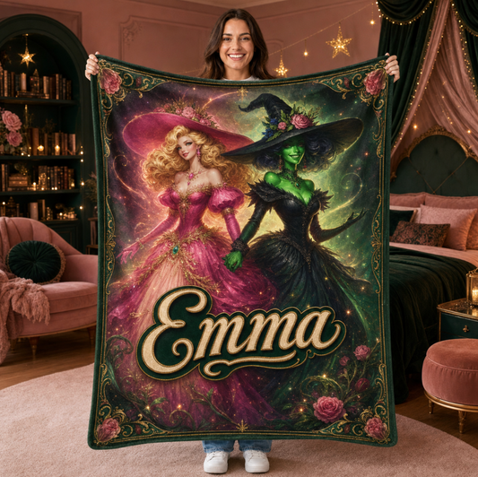 Custom Magical Witch and Princess Friendship Blanket