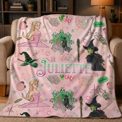 Custom Princess and Witch Magical Collage Blanket
