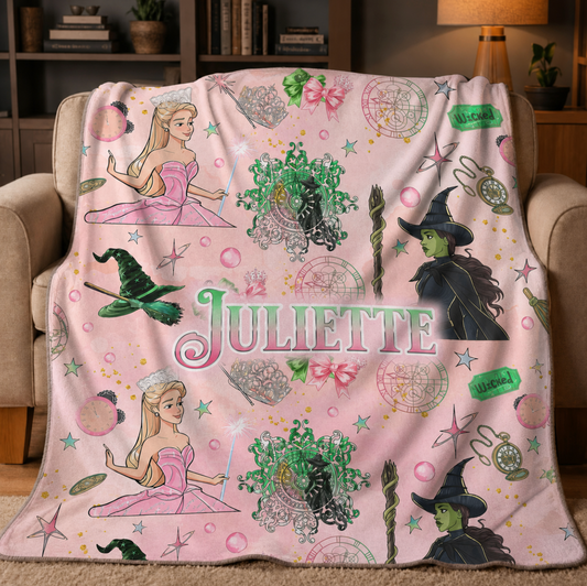 Custom Princess and Witch Magical Collage Blanket