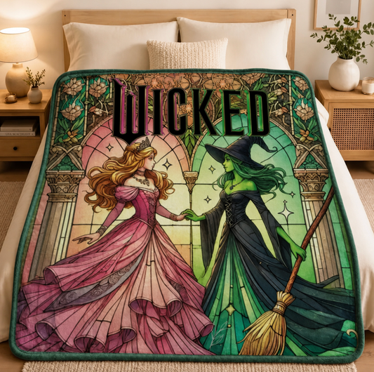 Princess and Witch Stained Glass Friendship Blanket