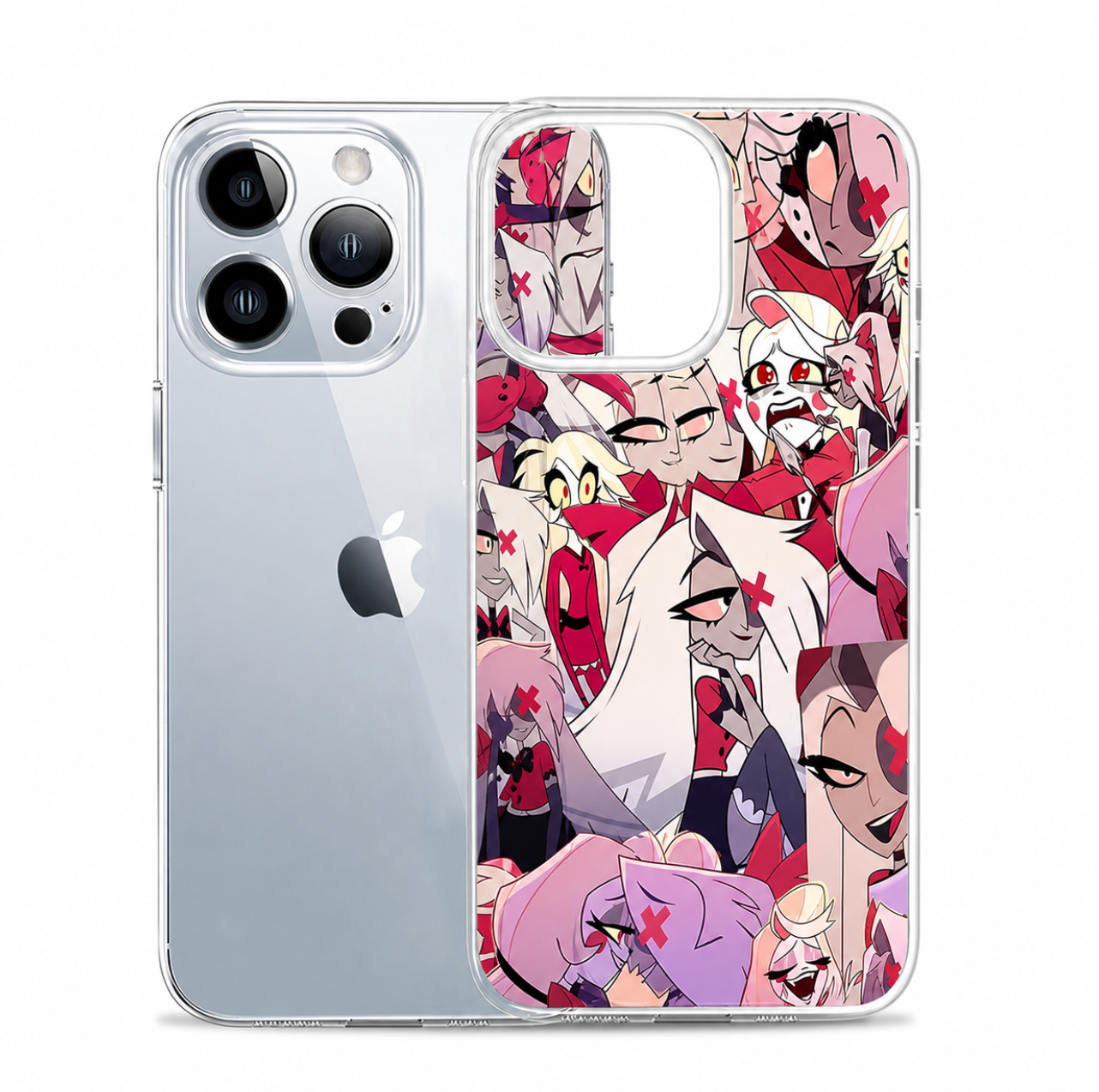Crimson Guardian Collage Clear Phone Case