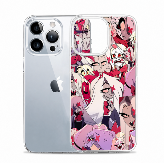 Crimson Guardian Collage Clear Phone Case