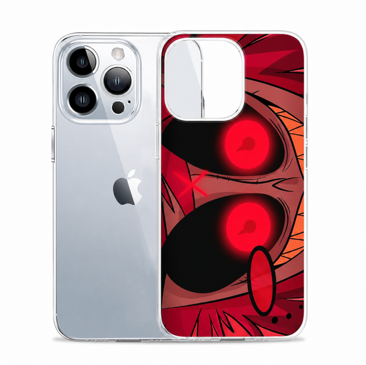 Crimson Broadcast Stare Clear Phone Case