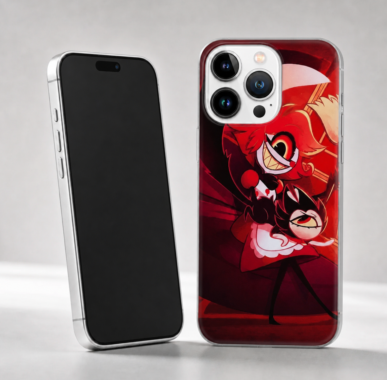 Crimson Chaos Duo Clear Phone Case