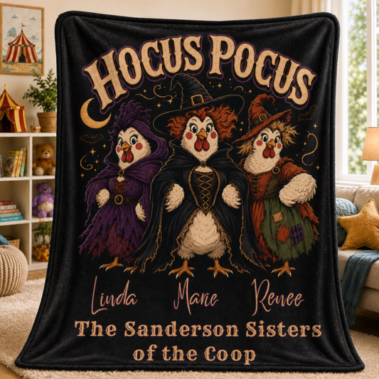 Spooky Chicken Sisters Blanket