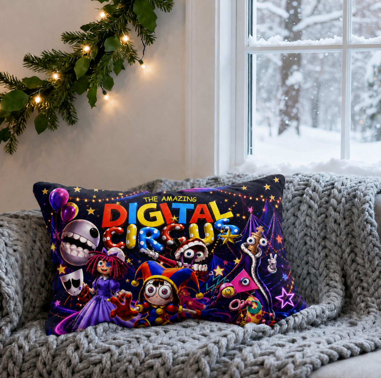 Dark Circus Character Pillow 18x13 inch