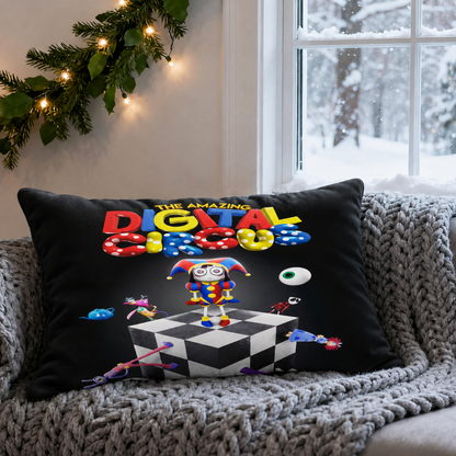 Black Circus Logo Pillow 18x13 inch