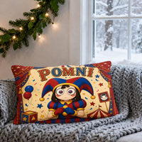 Jester Girl Circus Pillow