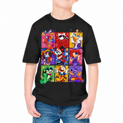 Black Circus Patchwork Family T-Shirt