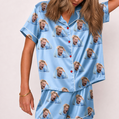 Soccer Meme Watch Party Satin Pajamas