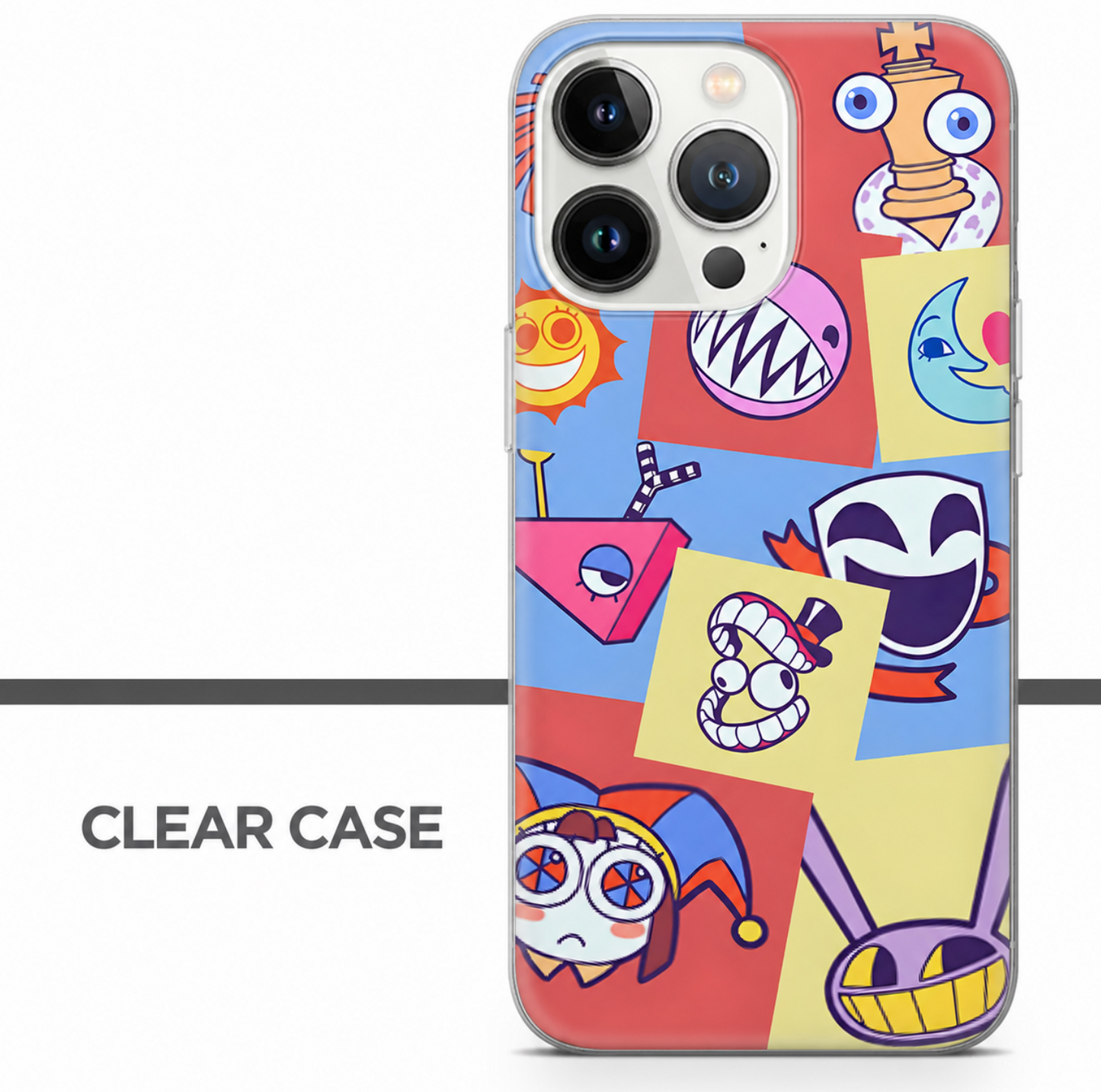 Faces of the Circus Collage Clear Phone Case