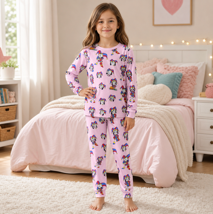 Pink Jester Smile Family Matching Pajamas