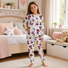 White Digital Circus Mania Family Matching Pajamas