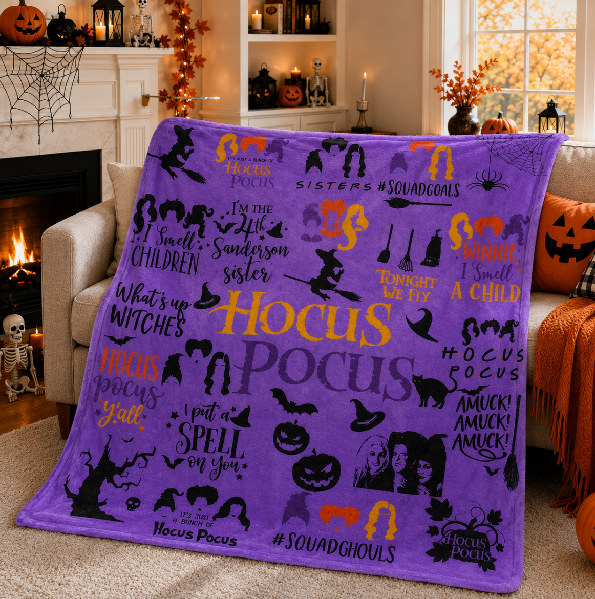 Purple Witch Quote Blanket