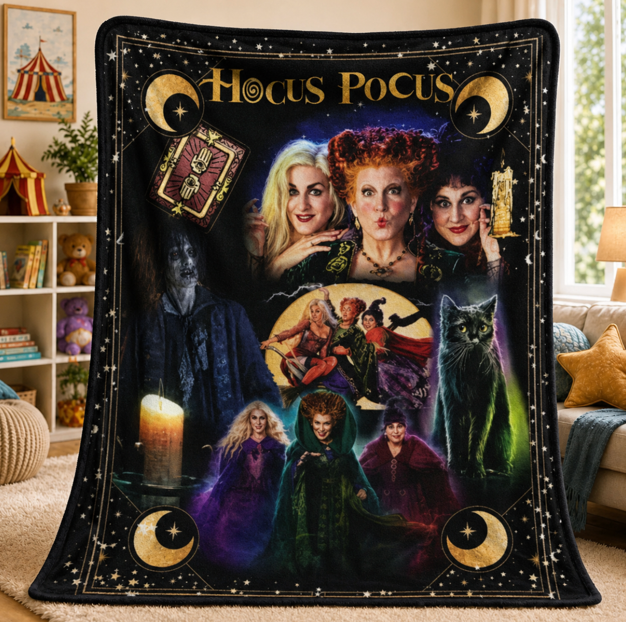 Spooky Sisters Witch Blanket