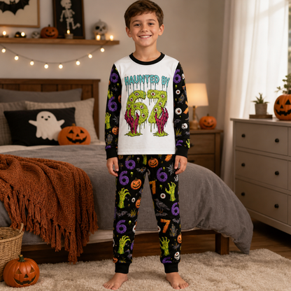 Monster Haunted 6-7 Meme Halloween Family Matching Pajamas