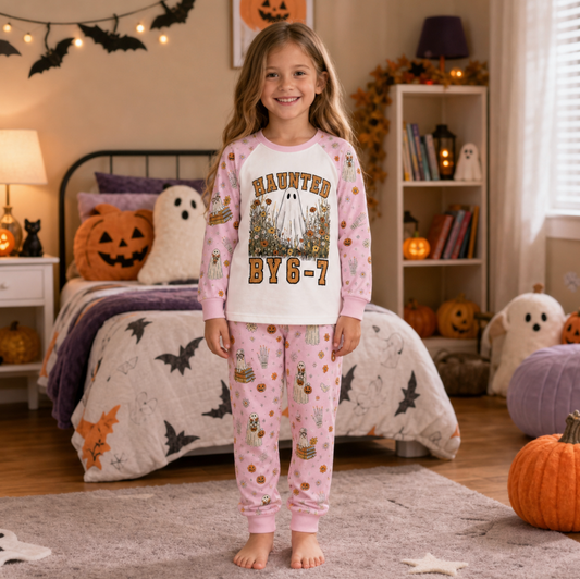 Floral Haunted 6-7 Meme Halloween Family Matching Pajamas