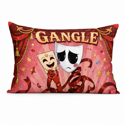 Ribbon Mask Circus Pillow 18x13 inch