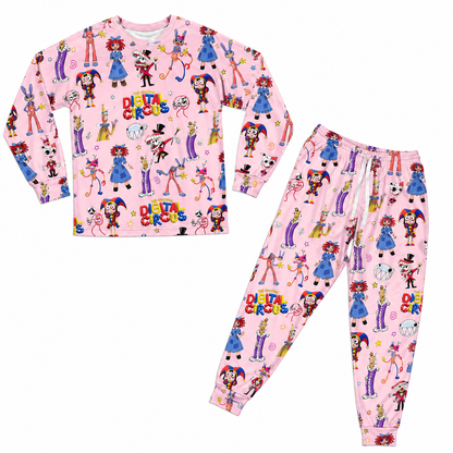 Pink Digital Circus Family Matching Pajamas
