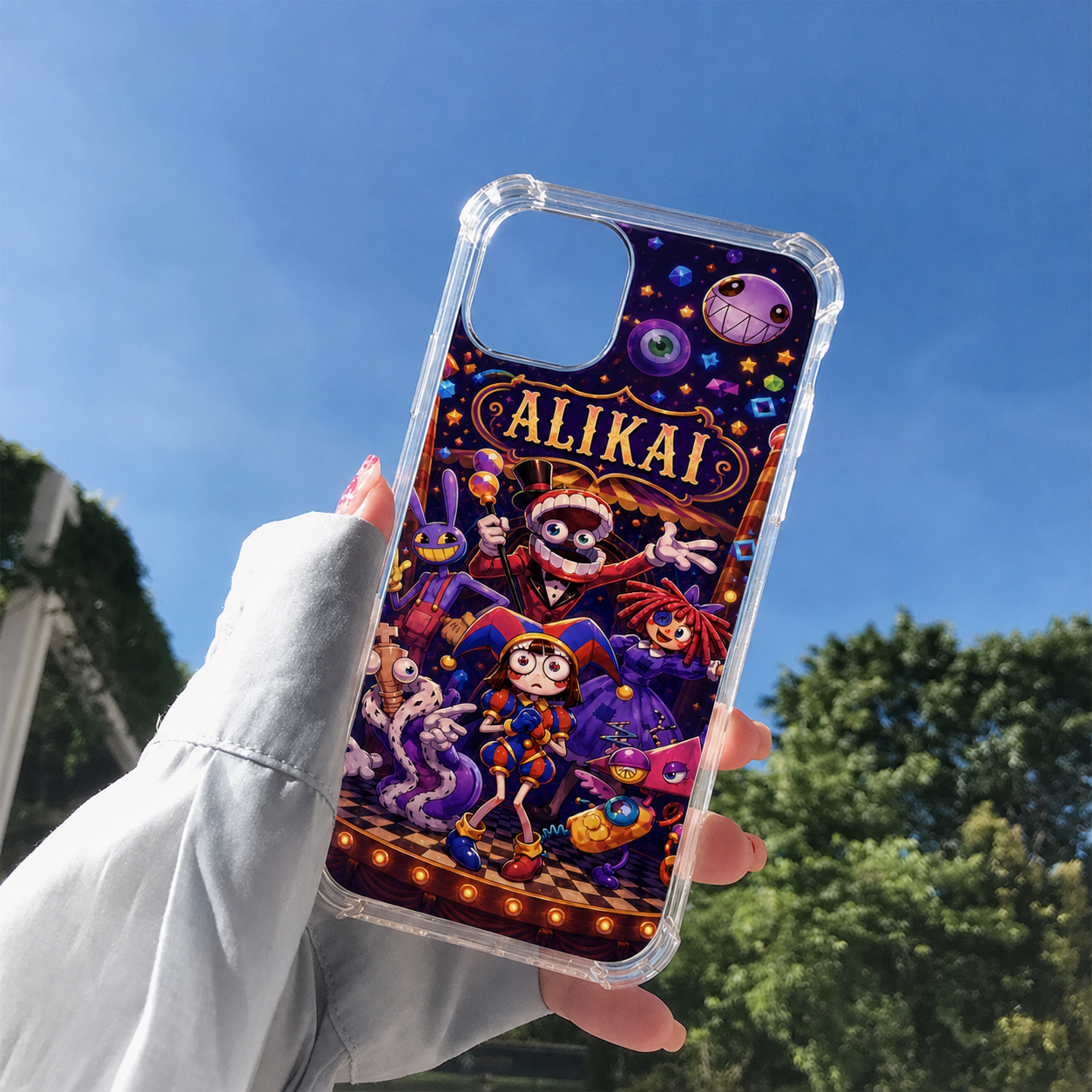 Personalized Circus Cast Spotlight Clear Phone Case