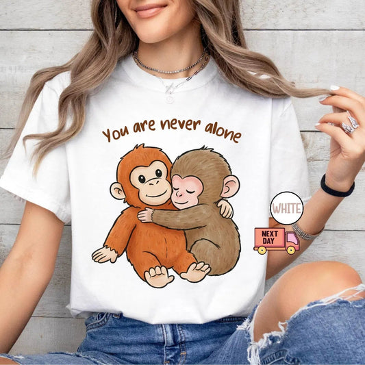 Comfort Colors Viral Punch Monkey Shirt – Cute Baby Monkey with Plush Toy Graphic Tee