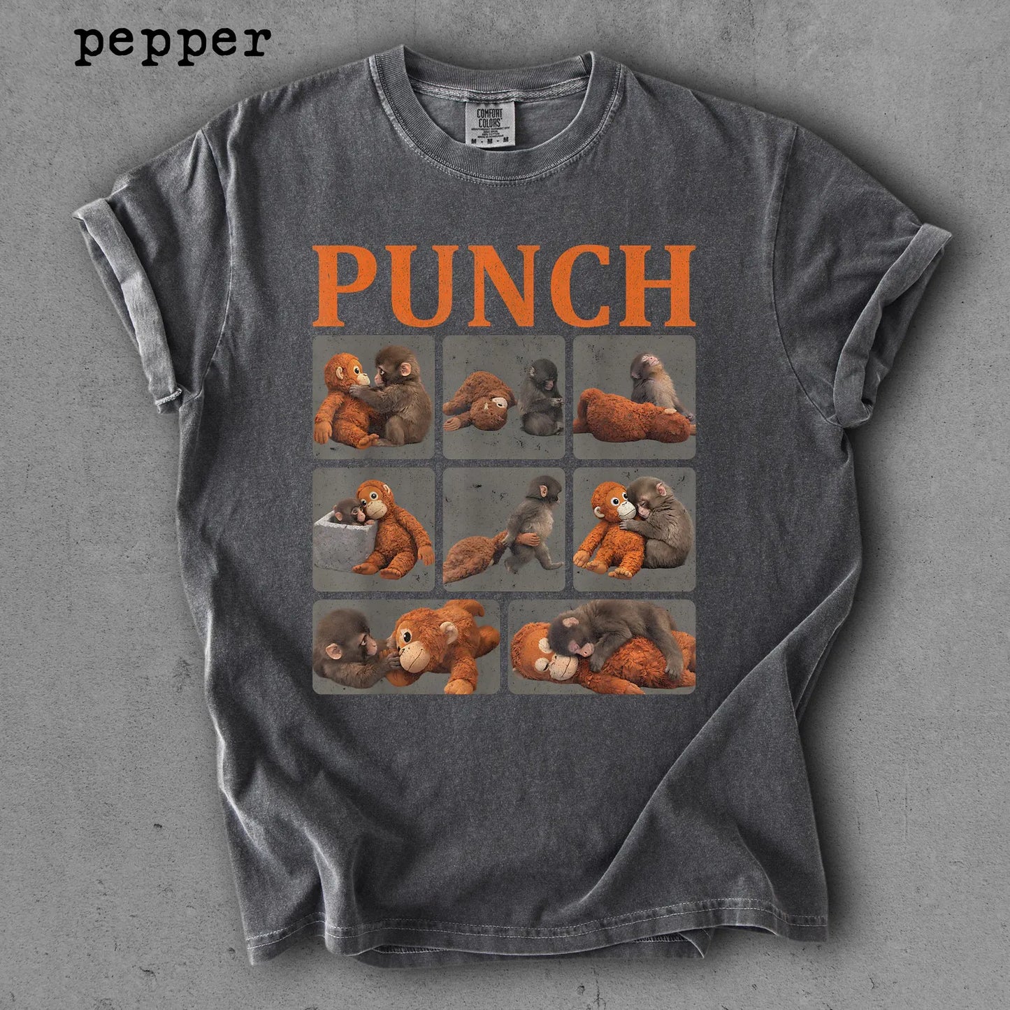 Comfort Colors Baby Monkey Punch Shirt – Cute Cozy Monkey Graphic Tee