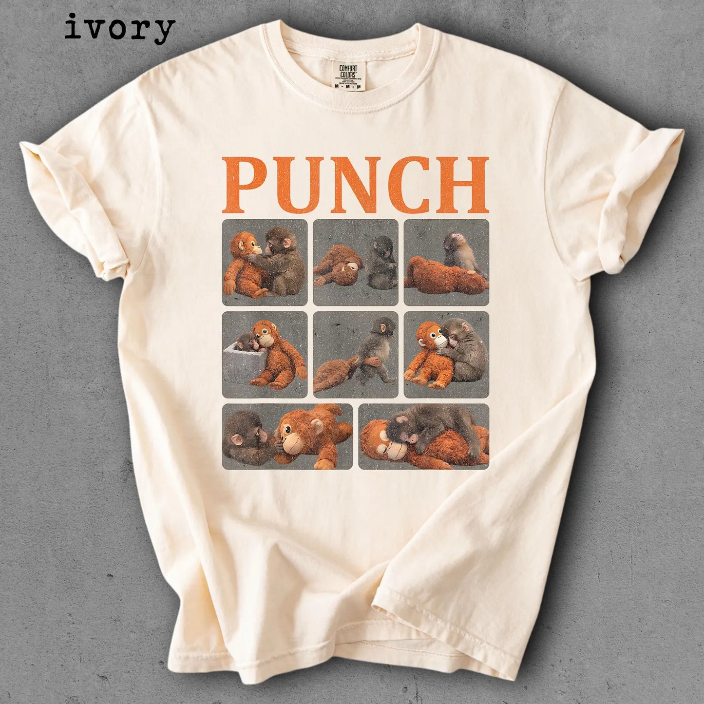 Comfort Colors Baby Monkey Punch Shirt – Cute Cozy Monkey Graphic Tee