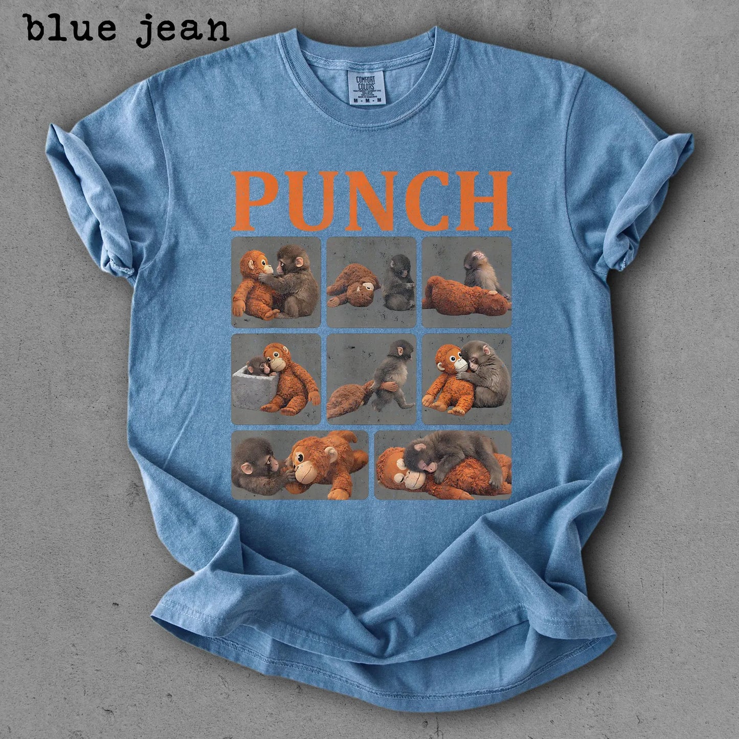 Comfort Colors Baby Monkey Punch Shirt – Cute Cozy Monkey Graphic Tee