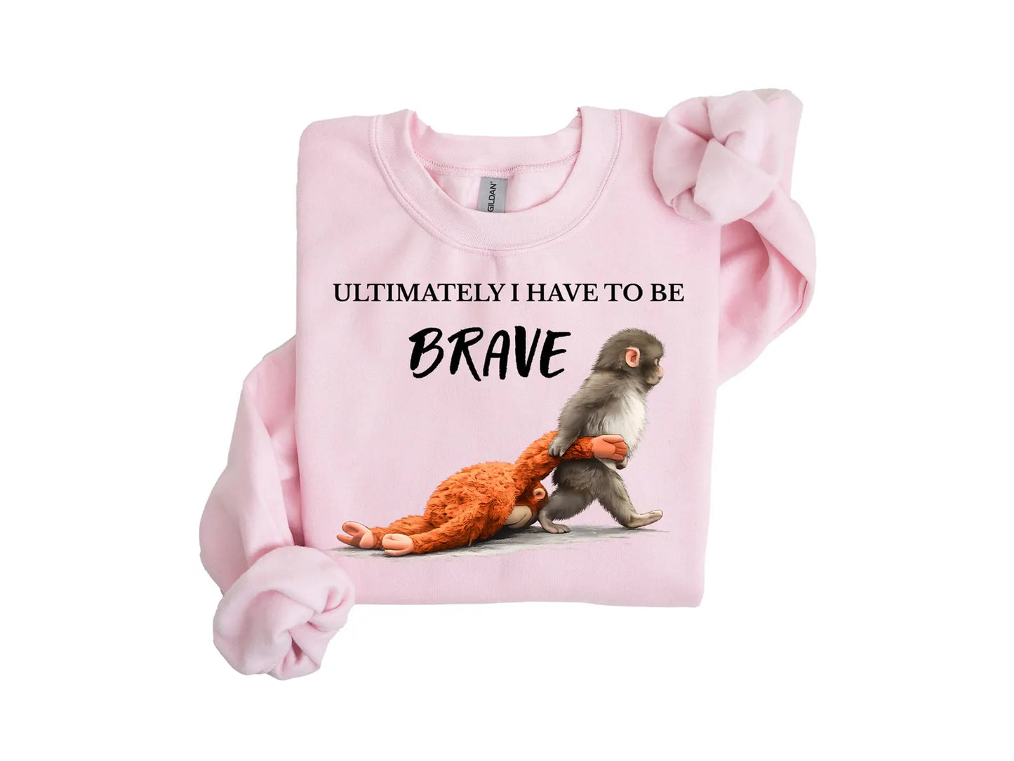 Baby Monkey Punch – Viral Lonely Monkey Graphic Shirt | Small But Brave Plush Toy Tee