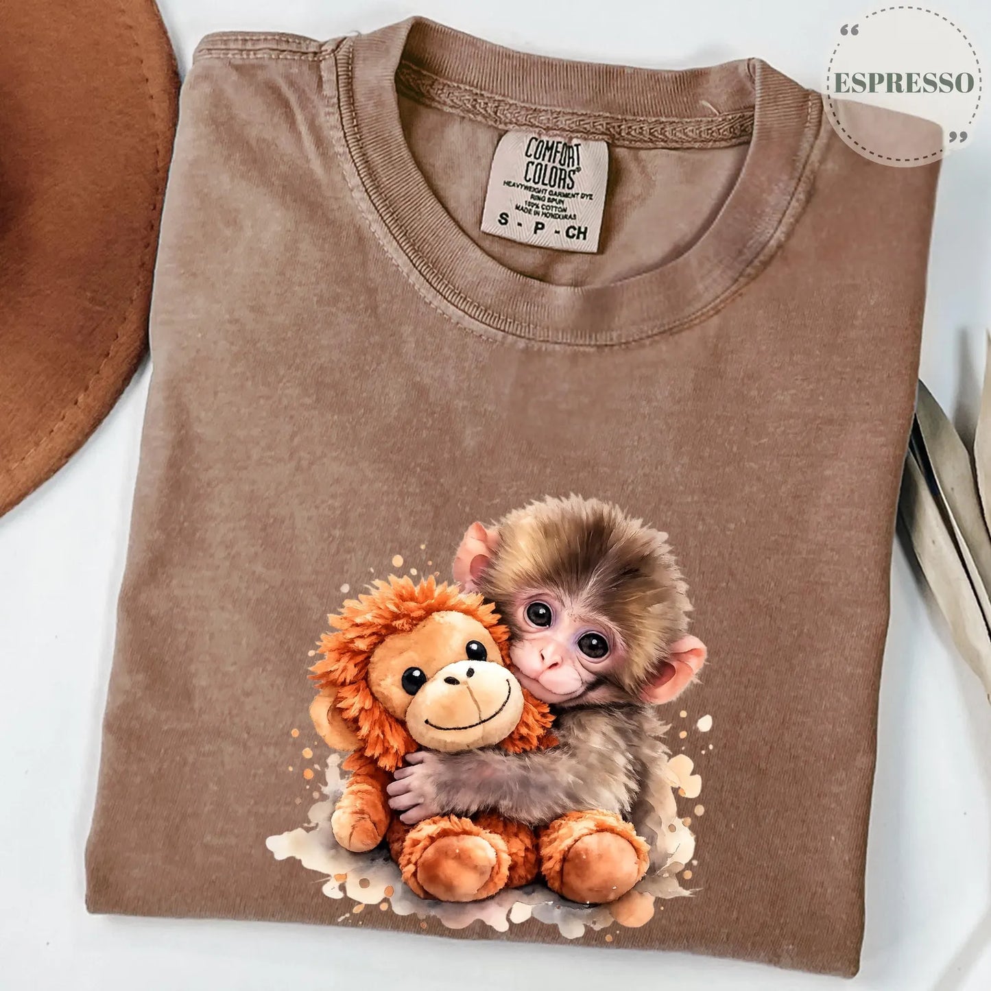 Punch Monkey Comfort Colors Shirt – Viral Monkey Meme Graphic Tee