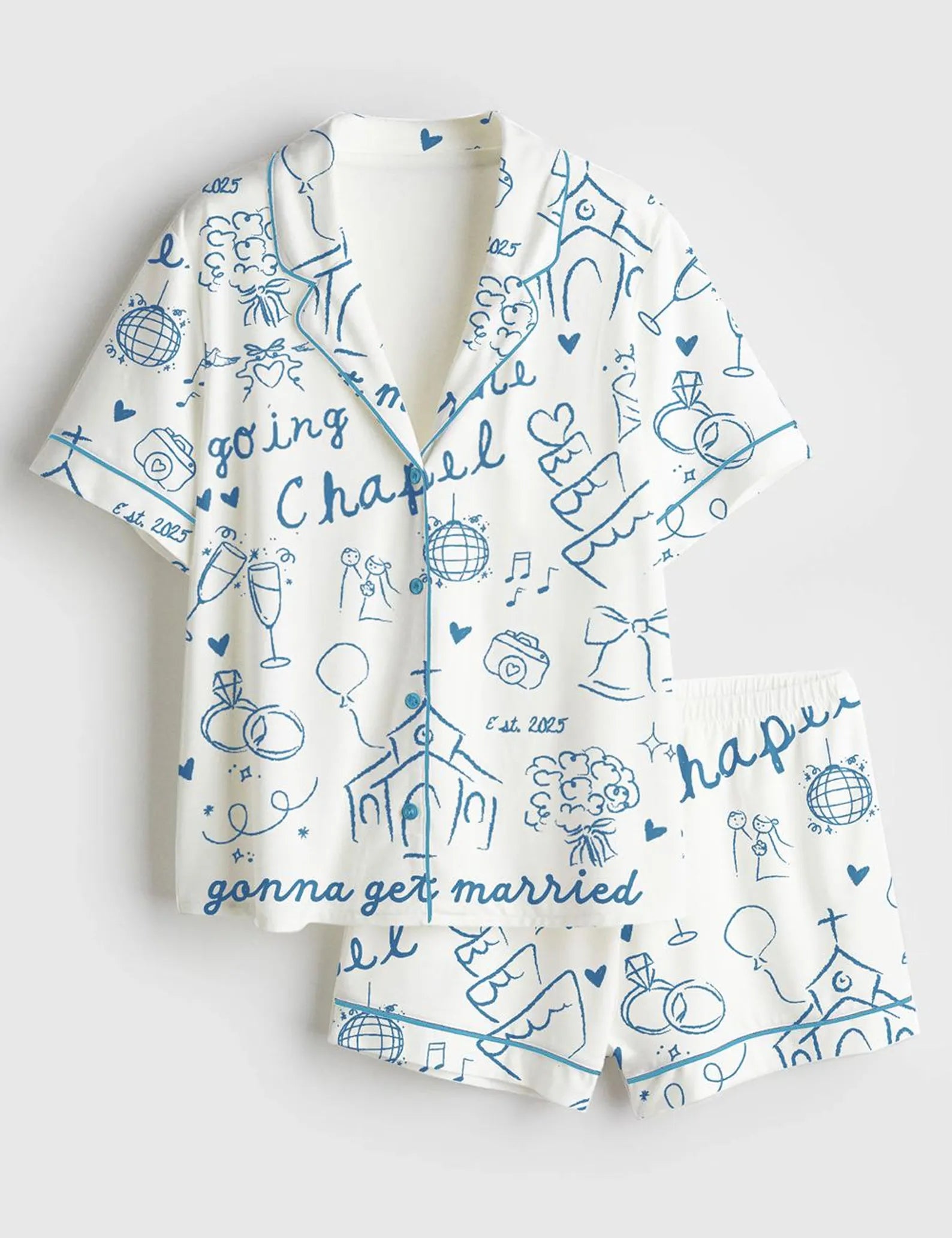 Going to the Chapel Satin Pajama Set – Bride & Bachelorette Wedding Sleepwear Gift for Women