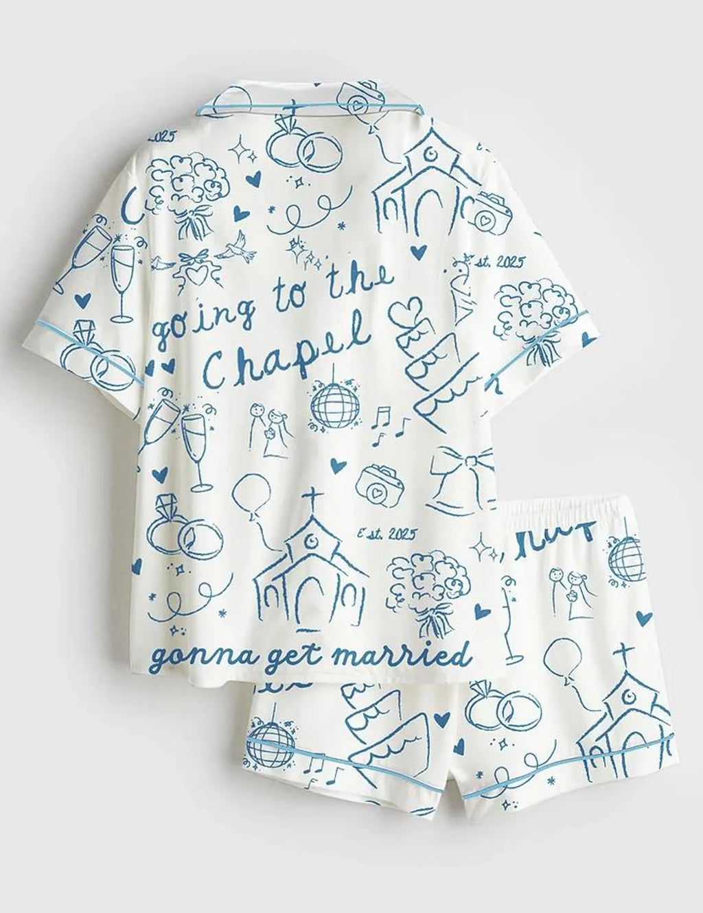 Going to the Chapel Satin Pajama Set – Bride & Bachelorette Wedding Sleepwear Gift for Women