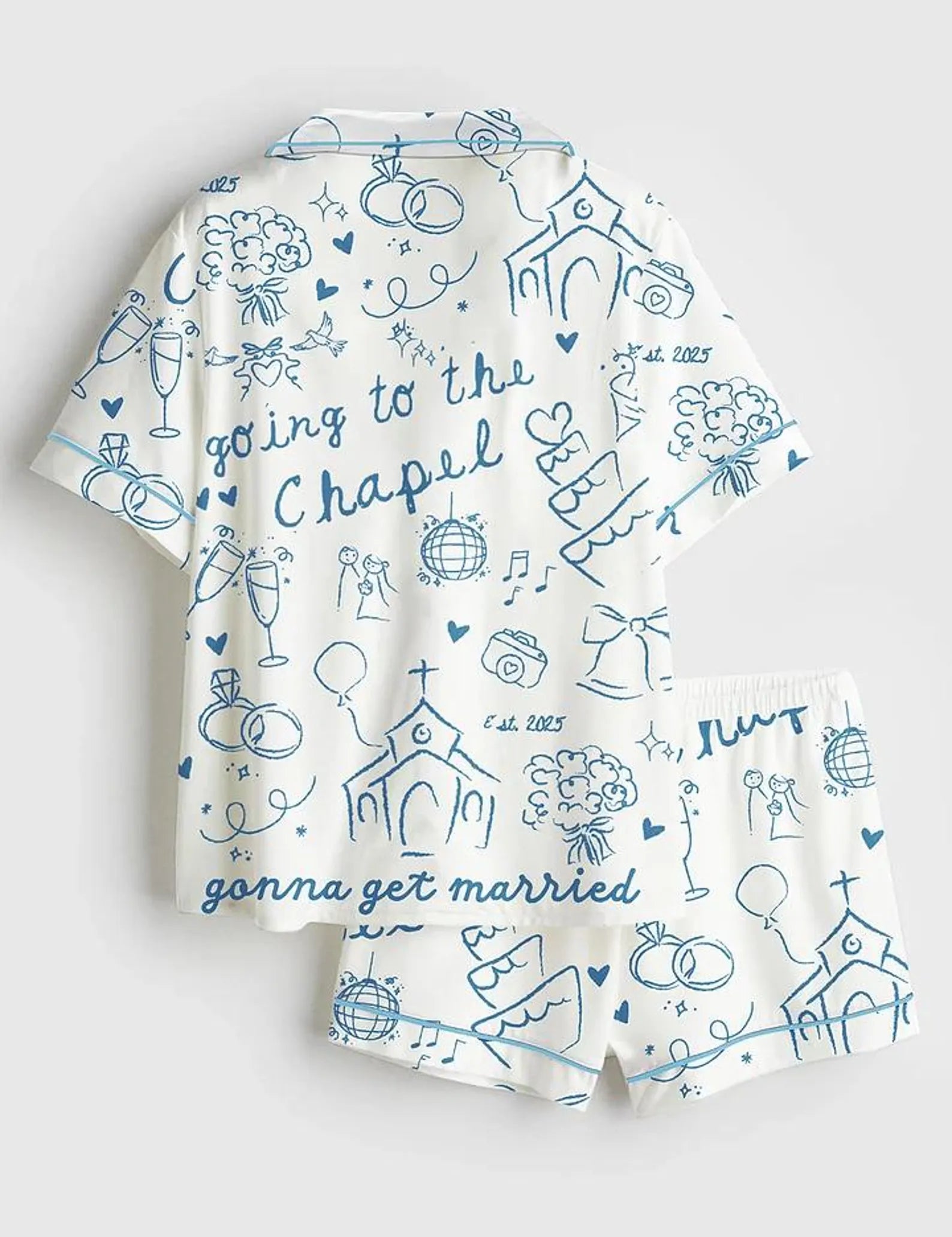 Going to the Chapel Satin Pajama Set – Bride & Bachelorette Wedding Sleepwear Gift for Women
