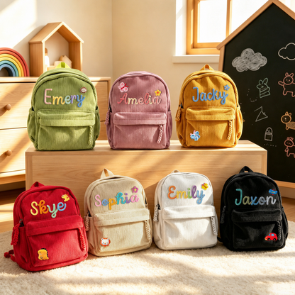 Personalized Toddler Corduroy Backpack