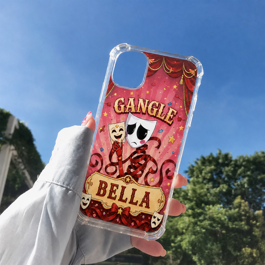 Personalized Theater Mask Circus Clear Phone Case