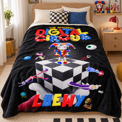 Custom Name Digital Circus Blanket