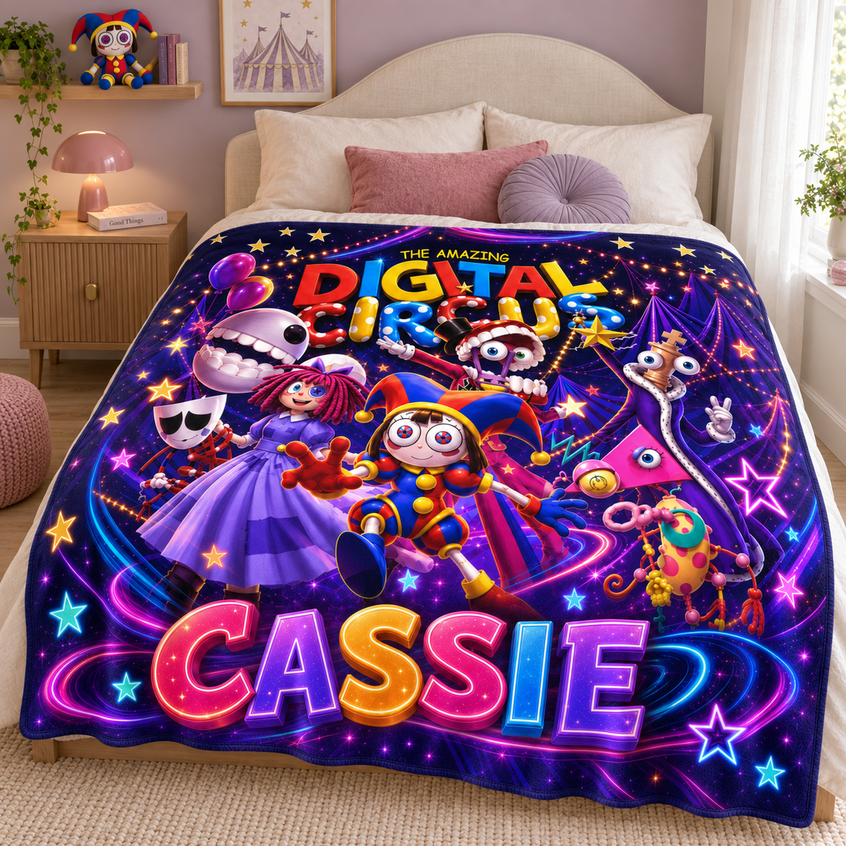 Custom Name Circus Adventure Blanket