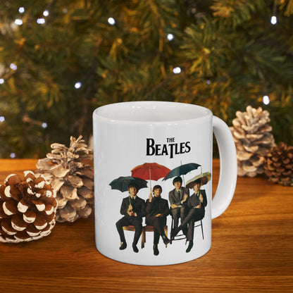 Classic Rock 1960s British Invasion Legend Umbrella Artwork Retro Accent Mug