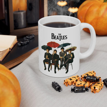 Classic Rock 1960s British Invasion Legend Umbrella Artwork Retro Accent Mug