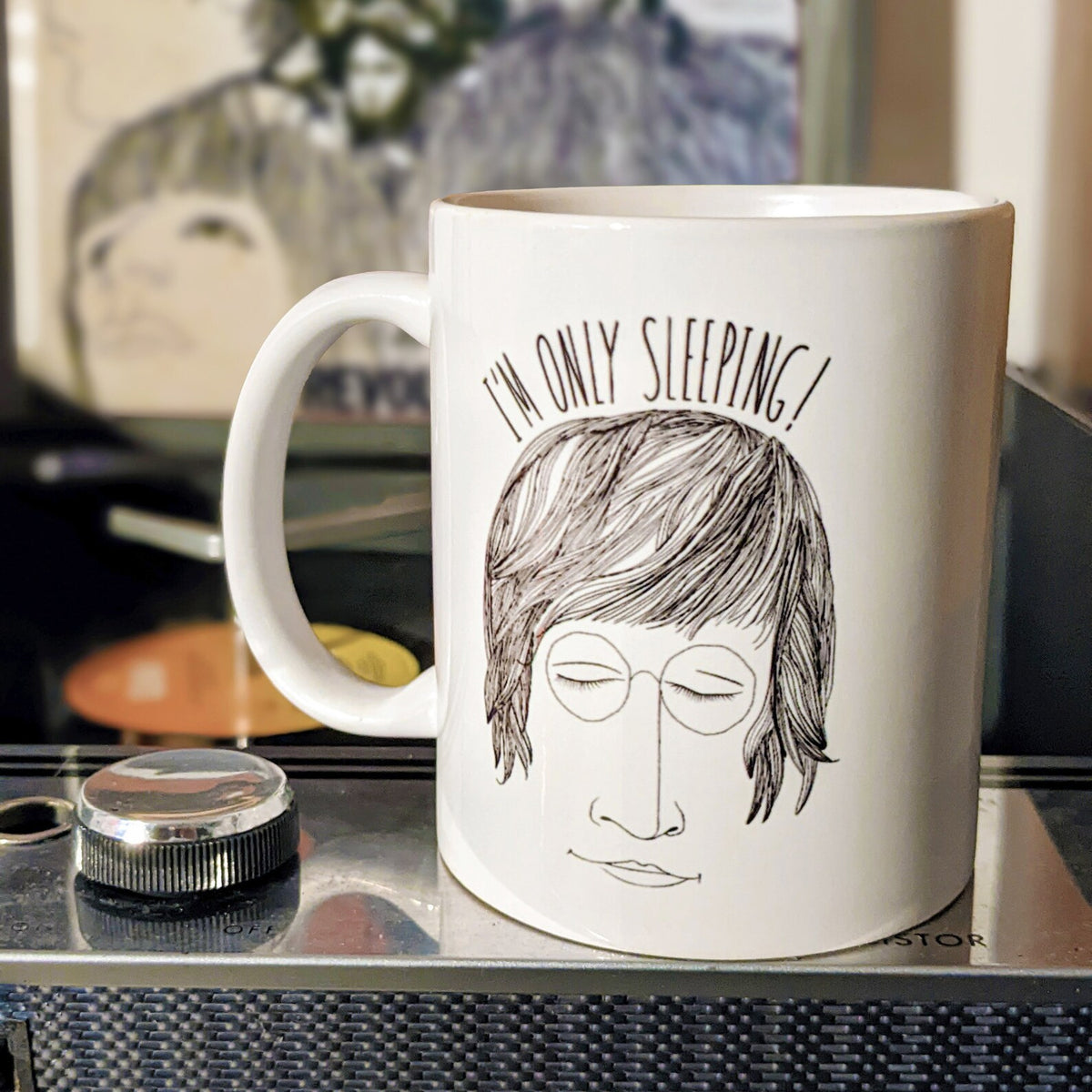 Classic Rock 1960s British Invasion Legend Sleepy Lyrics Retro Accent Mug