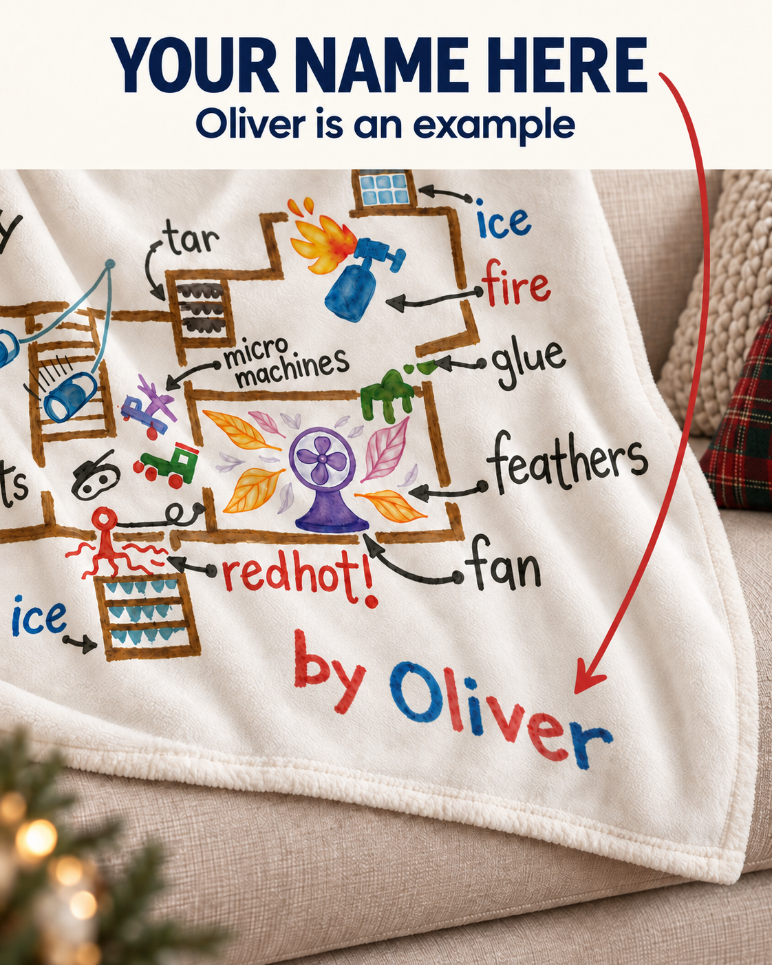 Personalized Battle Plan Blanket – Custom Name Christmas Gift