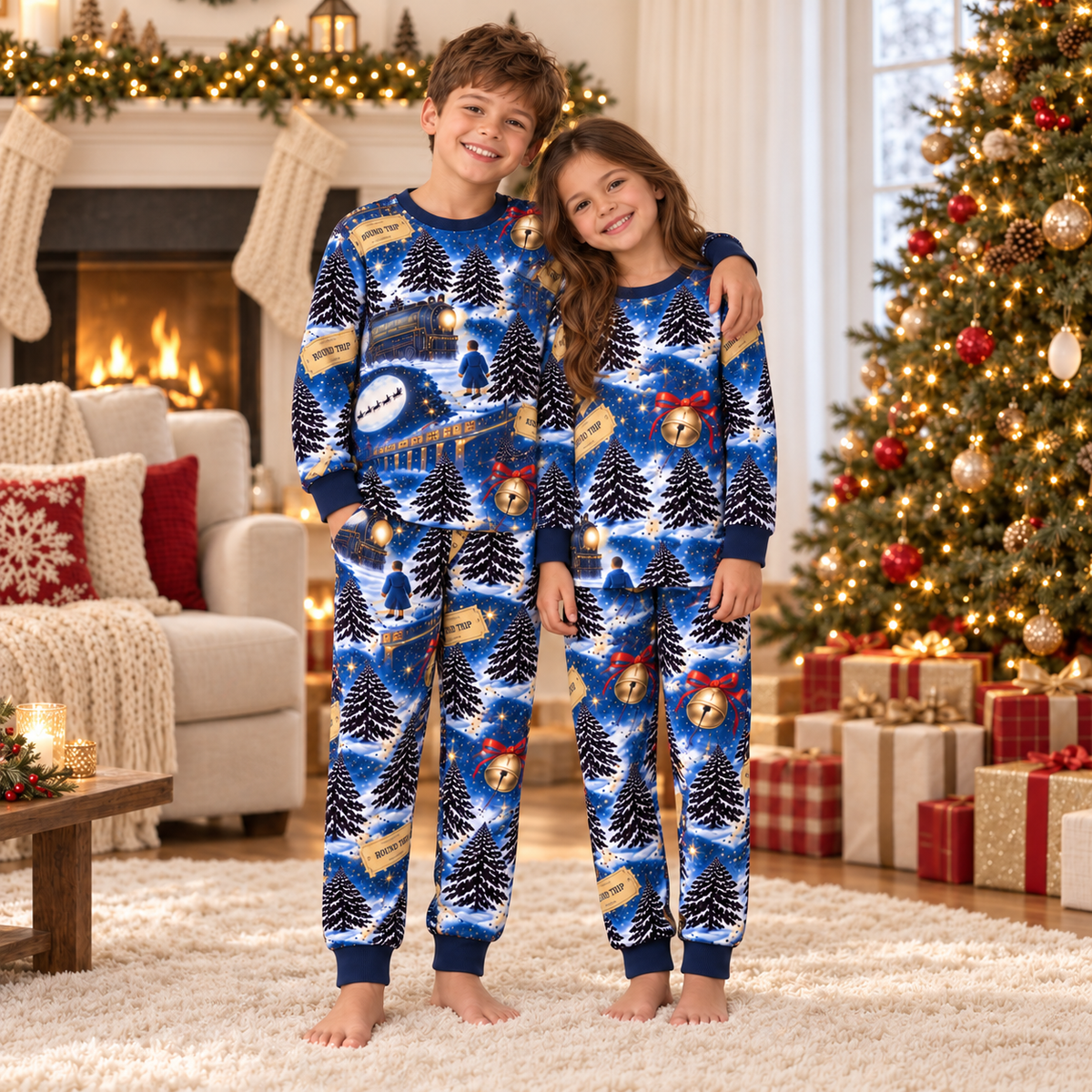 Christmas Express Matching Family Pajama Set