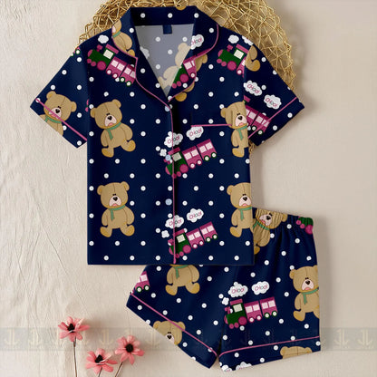 Rumi Choo Tiger Satin Pajama Set – Unisex Long Sleeve & Short Styles, Fantasy Inspired Sleepwear Pants